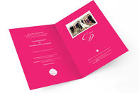 Hochzeits-Videoeinladungs-Karte mit magnetischem Knopf, volle Farbdigitale Videobroschüre