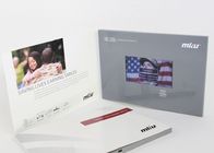 Bestellte TFT-Schirm LCD-Videobroschüre für Heiratseinladung, volle Farben voraus