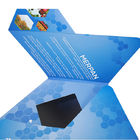 Lcd-Videobroschüren-kundenspezifisches Geschenk-Videogruß-Karten Hexagon VIF kundenspezifisches 7&quot; wieder aufladbare Lithium-Batterien