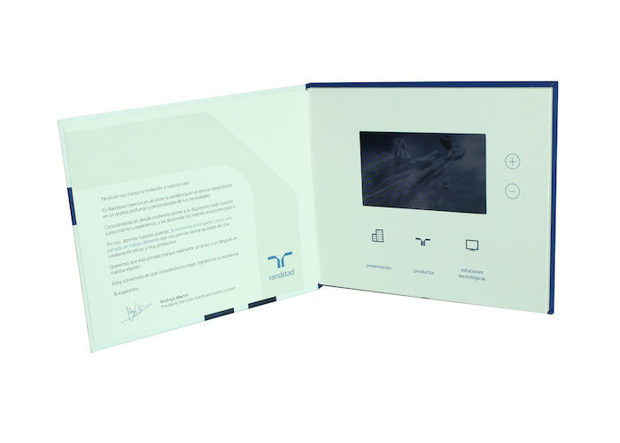 8 GB-Werbungsvideobroschürenkarte mit AN/AUS-Knopfschalter, lcd-Broschüren
